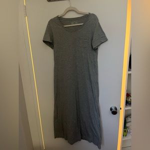 Muji 100% cotton midi t shirt dress